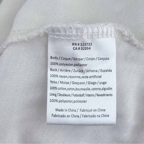 Anthropologie One September Pasto Swiss Dot Embroidered Beaded Cream Blouse, S - Picture 10 of 11